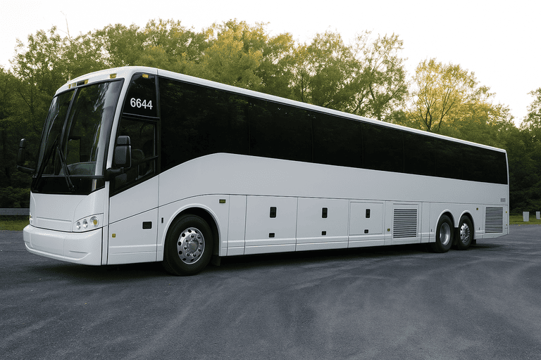 exterior of Charlotte Minibus Company coach bus