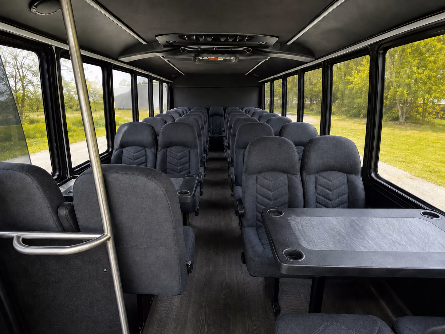 charlotte 18 passenger minibus inside