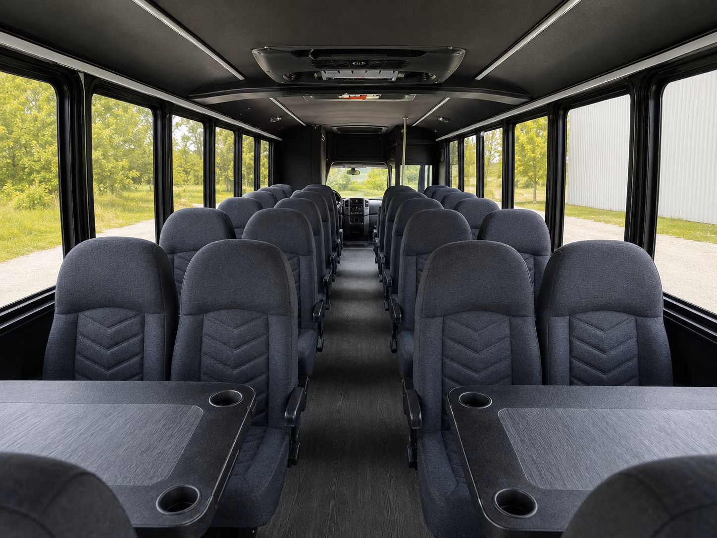 charlotte 20 passenger minibus inside