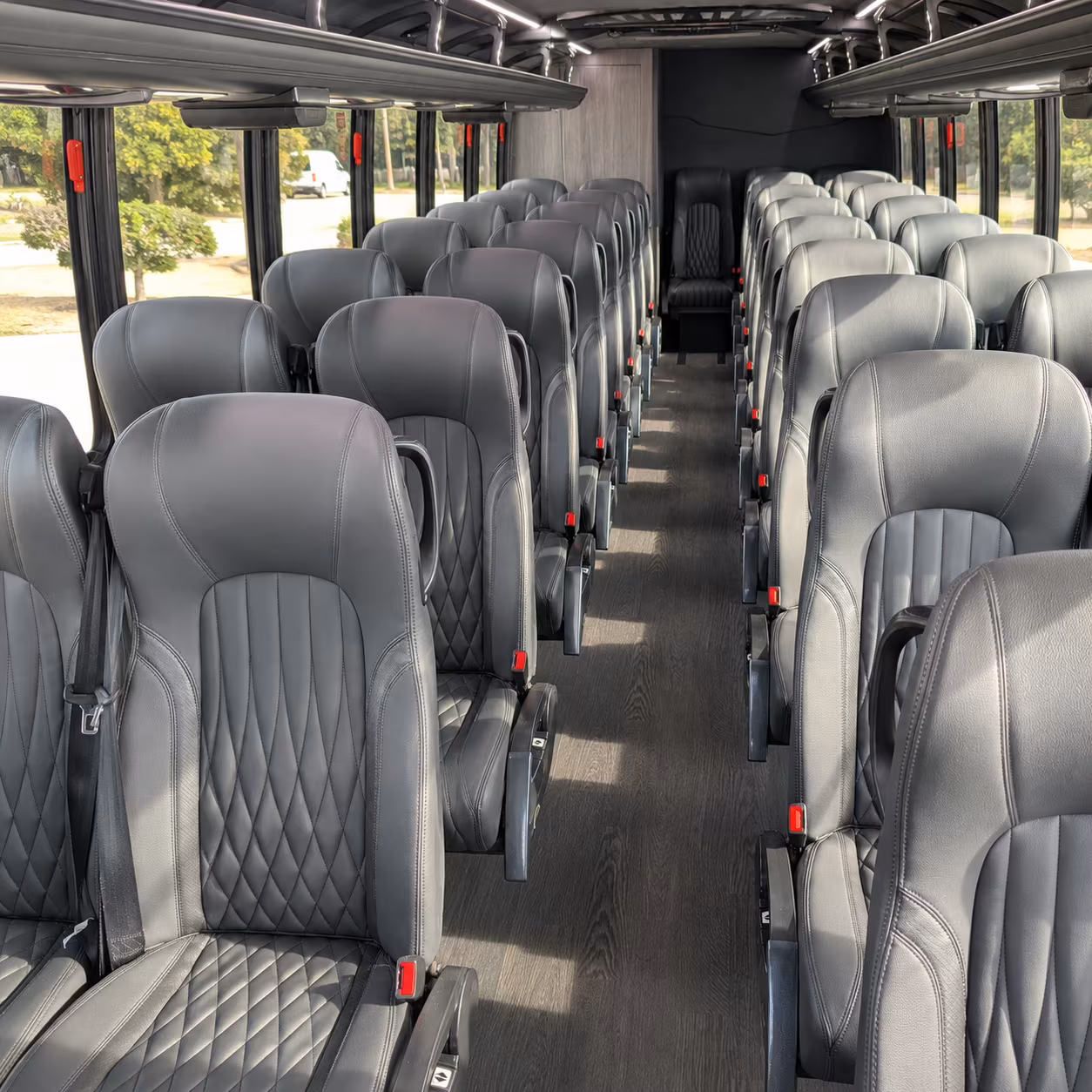 charlotte 28 passenger minibus interior