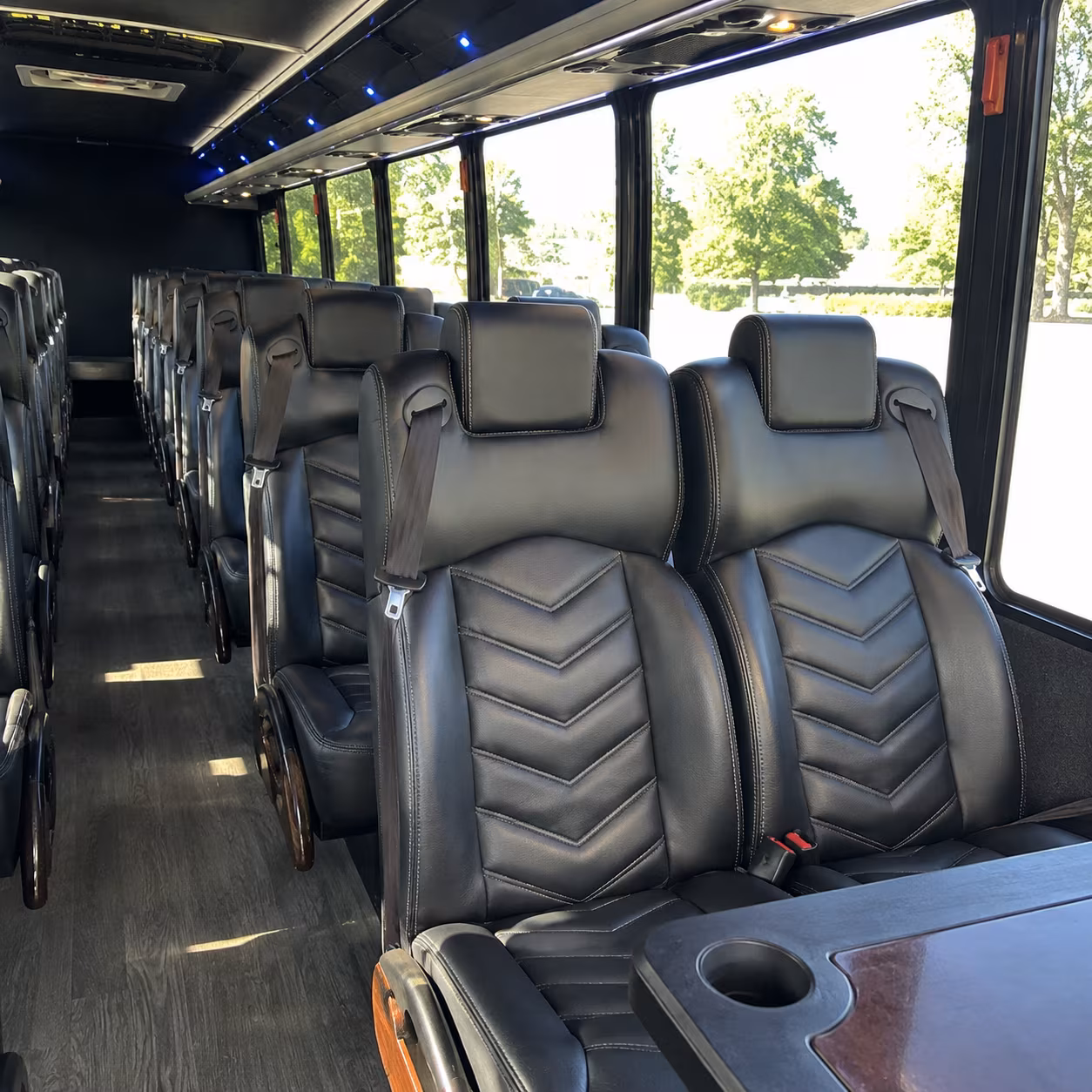 charlotte 35 passenger minibus inside