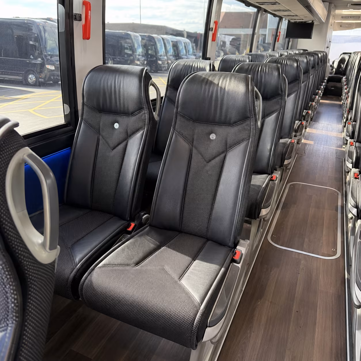 charlotte 40 passenger charter bus interior