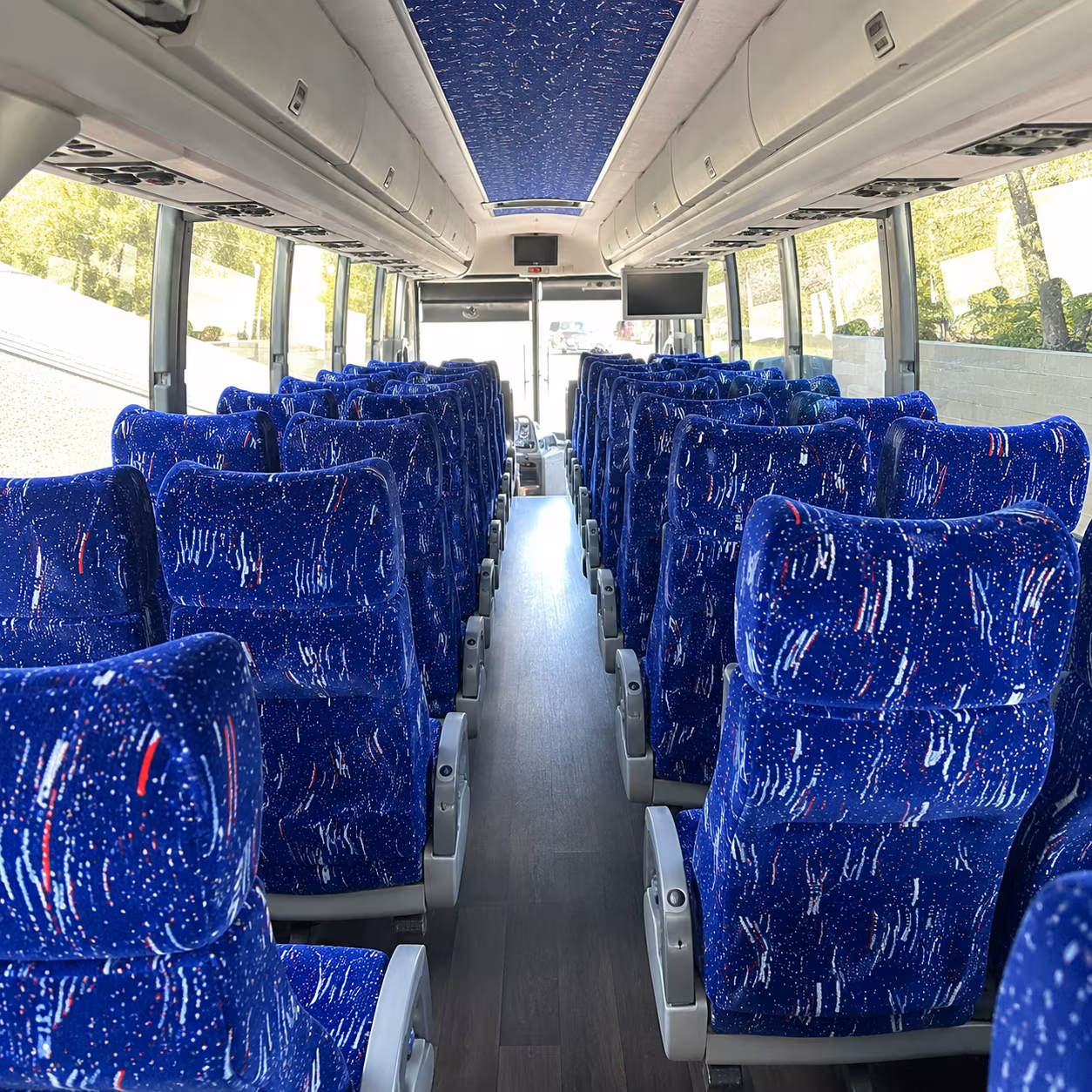 charlotte 50 passenger charter bus interior