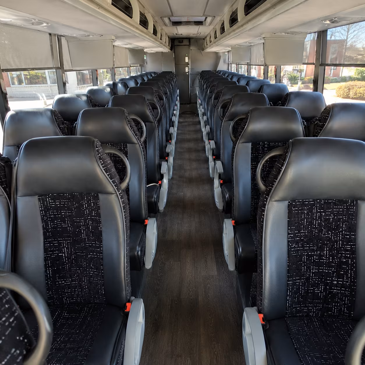 charlotte 54 passenger charter bus inside