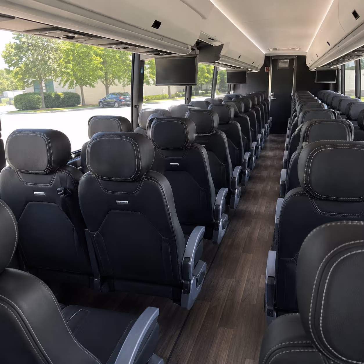 charlotte 56 passenger charter bus interior