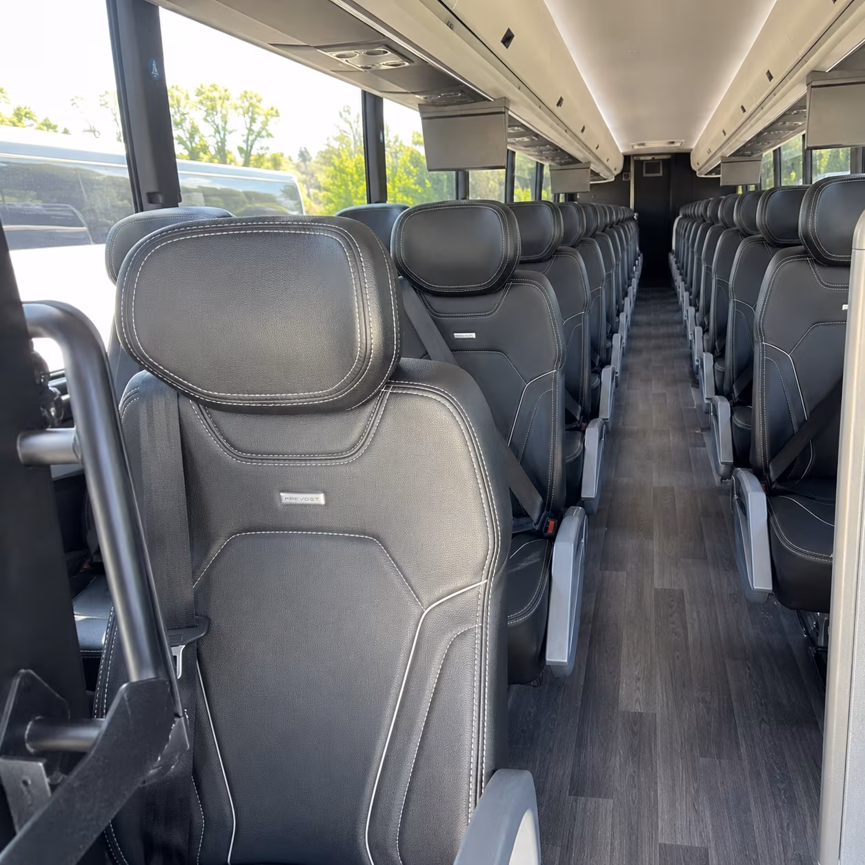 charlotte charter bus inside